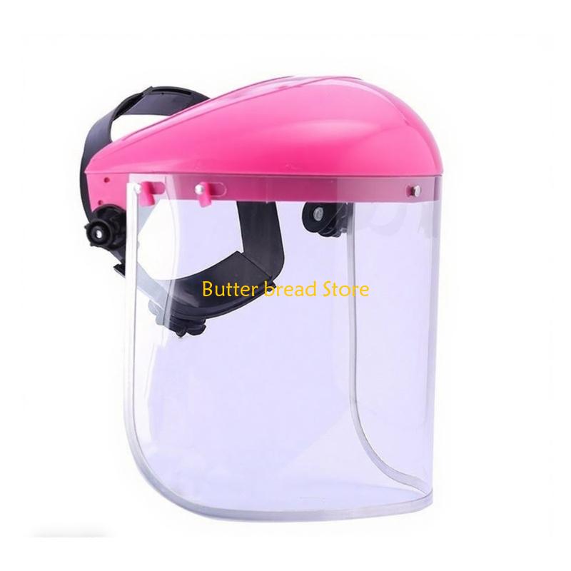 W89C Clear Industrial Safety Visors Shatterproof Construction Comfort Fit Adjustable Head Straps Face Shield For Grinding Work