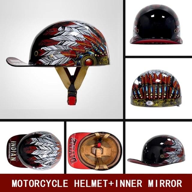 

Сертификация 3C, индивидуальный ретро мотоциклетный шлем, мужской педальный мотоциклетный полушлем, зимняя бейсболка с электромобилем, женская