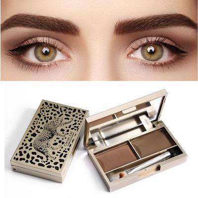 Kit cosmetico per ombretti per sopracciglia naturali impermeabili per trucco in polvere per sopracciglia con specchio per pennelli