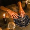 Divination Metaphysical Message Board Wooden Pendulum Board with Crystal Dowsing Pendulum Necklace Witchcrafts Supplies