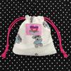 Cute Cartoon Bubble Drawstring Pouch, Portable Polyester Storage Bag for Travel
