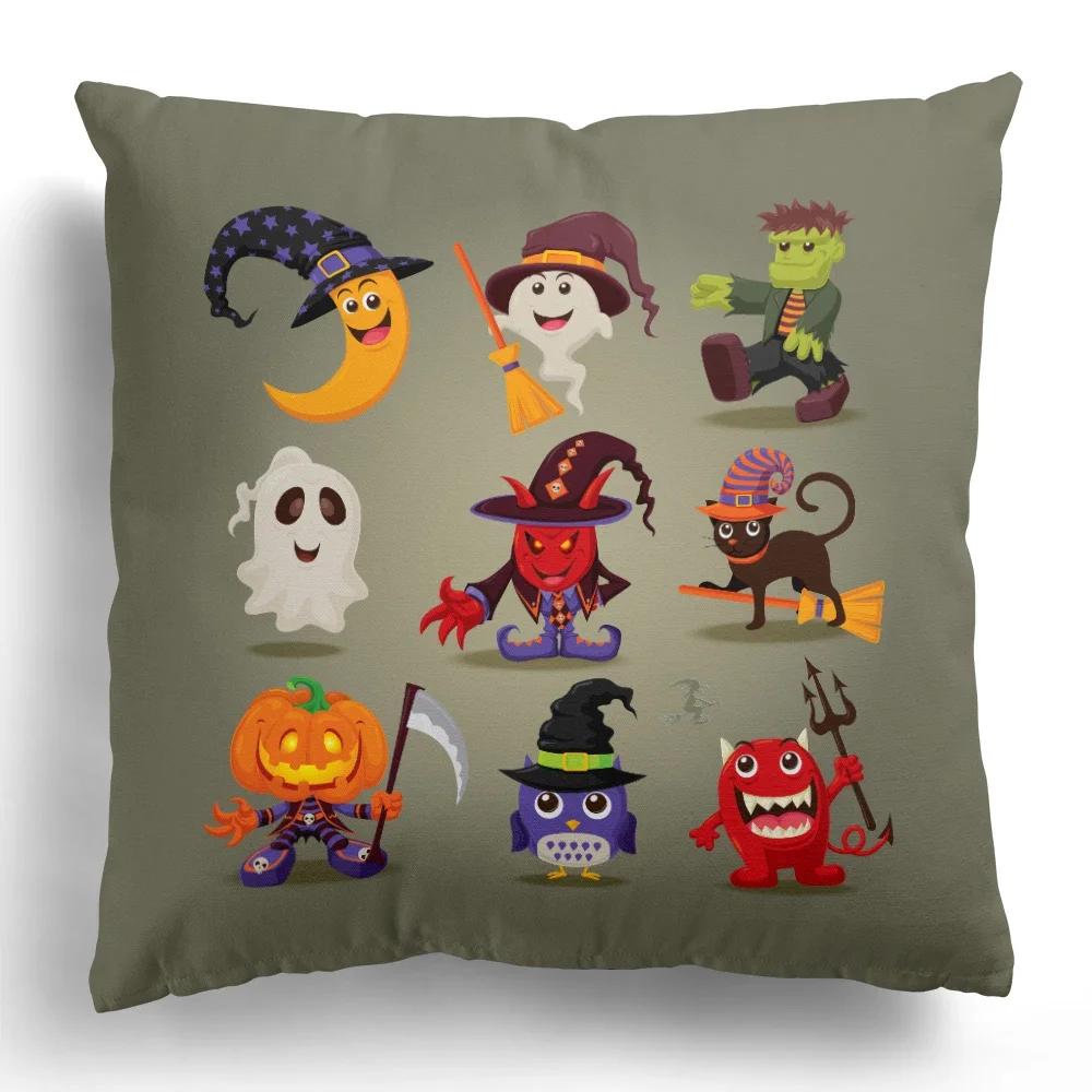 

Наволочка для украшения вечеринки в честь Хэллоуина, подходит для украшения дивана в гостиной, спальни, чехол для детской подушки в подарок 50x50cm