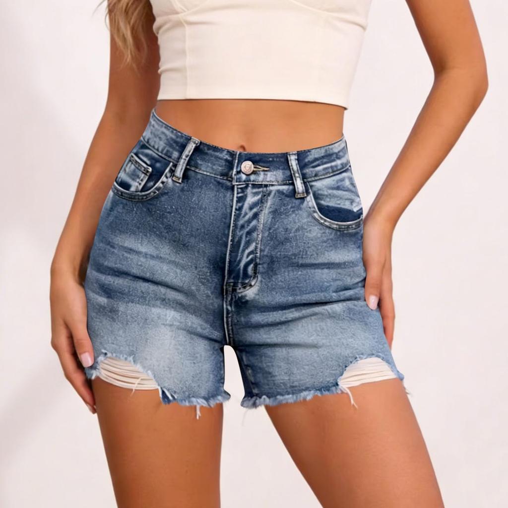 Ladies' Casual Versatile Fashionable Denim Shorts