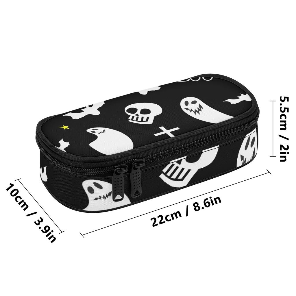 Pencil Bag Secure Zipper Closure Large Capacity 300D Polyester with Mesh Pocket Removable Divider and Pen Slots for Students