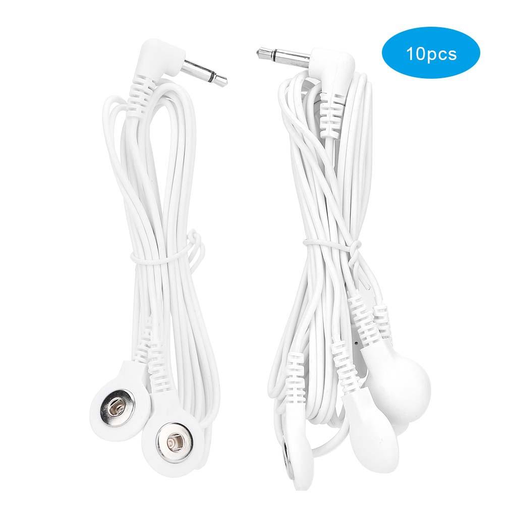 10pcs 3.5mm Button Type Electrode Lead Wires Cable for TENS Unit Physiotherapy Machine