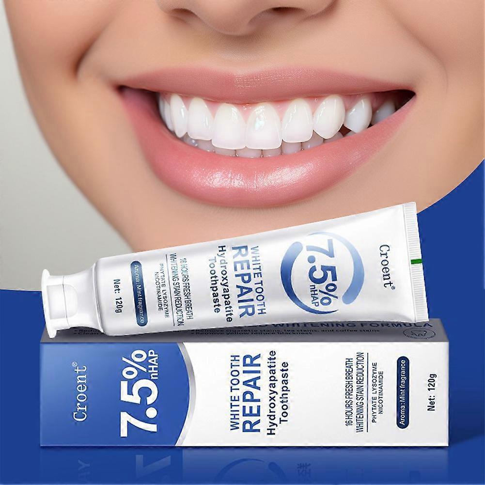 Hydroxyapatite Toothpaste Fluoride-Free Whitening Toothpaste, Daily Enamel Protection, Long-Lasting Fresh Breath