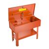 Parts Washer 151L Tank, 65L Solvent Capacity, 3L Per Minute Max Pump Output, Heavy Duty Steel Cabinet Electric Pump Automotive Parts Washer Cleaner