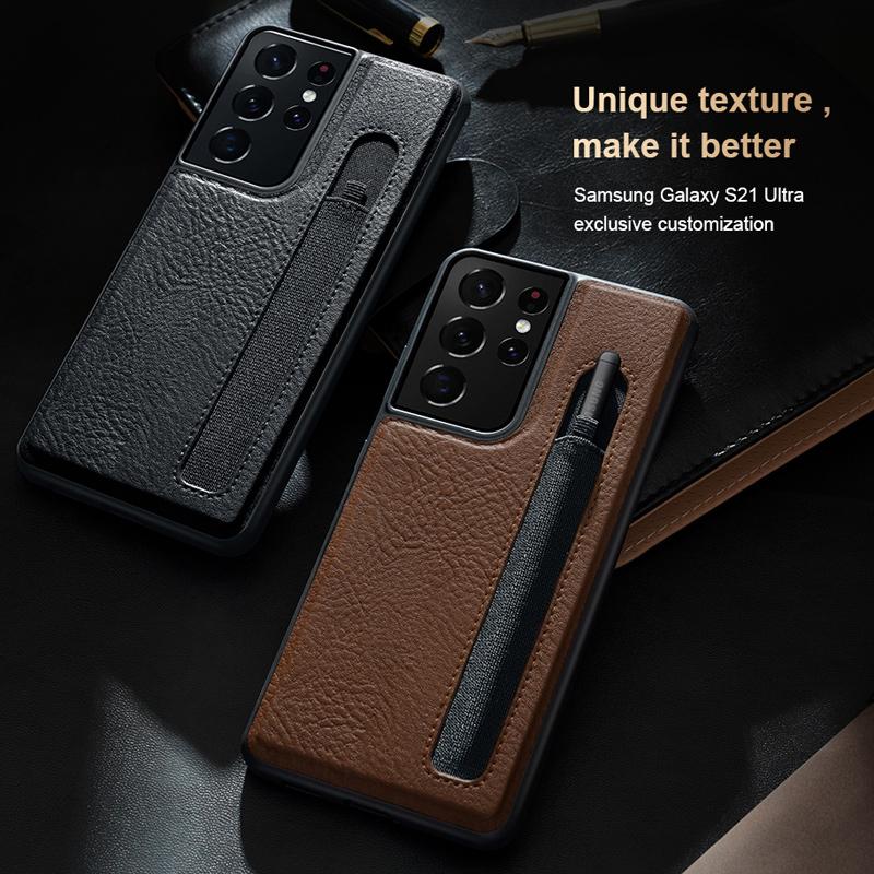 Для Samsung S22 Ultra Чехлы Стилус S-Pen Гнездо Слот Для телефона Чехол для Galaxy  S21 Ultra 5G Мягкий кожаный карманный держатель Защитная крышка без S Pen  Capa купить недорого — выгодные цены,