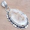Pendant Fossil Coral Gemstone Gift For Her Silver Jewelry 2"