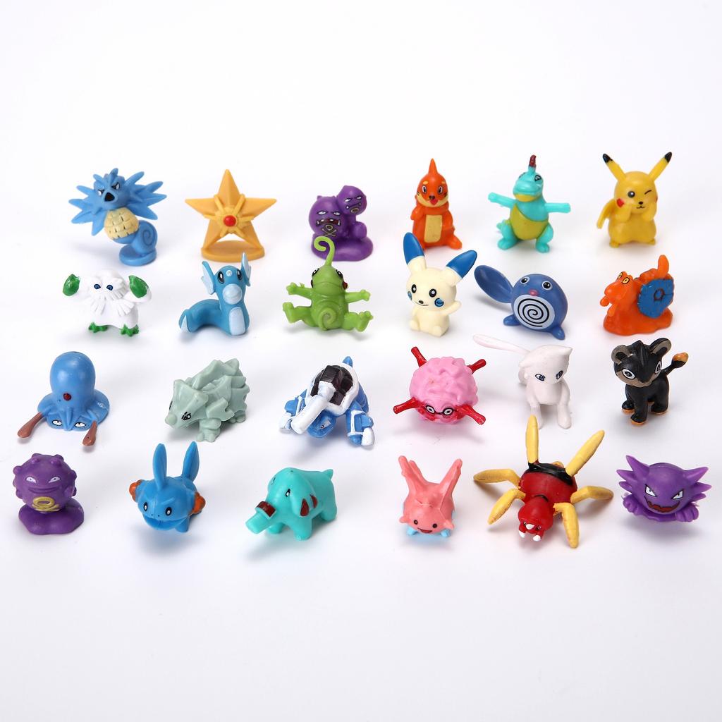24-144 pièces Figurines d'Action Pikachu Pokémon Jouets 2-3cm Mini Figurines Modèle Jouet Pikachu Anime Poupée Enfant Cadeaux d'Anniversaire Noël