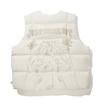 Li Ning Down Vests Men's Gravel White Gray Crew Neck Moderate AMRV075-1