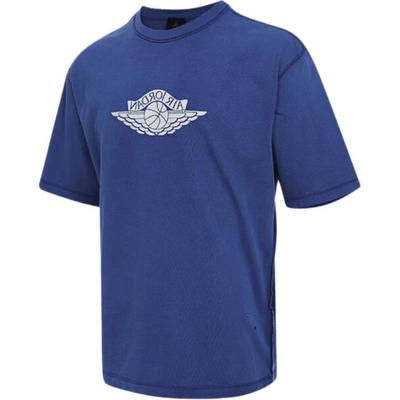 Air SS25 Rare WSH SS Col Rond Mode Confortable Polyvalent Doux Manches Courtes T-shirt Hommes T-shirts Bleu IB3131485