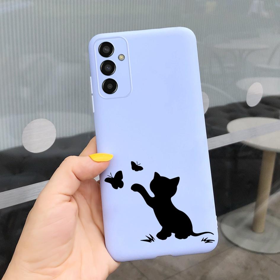 For Samsung M13 Case SM-M135F M 13 Cover Cute Cartoon Love Heart Butterfly Bumper For Samsung Galaxy M13 4G Soft Silicone Fundas