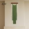 Handmade Cotton Wall Decor Boho Hanging Decor, Hand Woven Tassel Tapestry, Gradient Tapestry for Bedroom Color Fringe Living Room Cafe Decoration