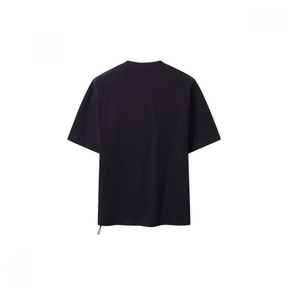 Customellow Black Basic Half T shirT cqTam25411bkx