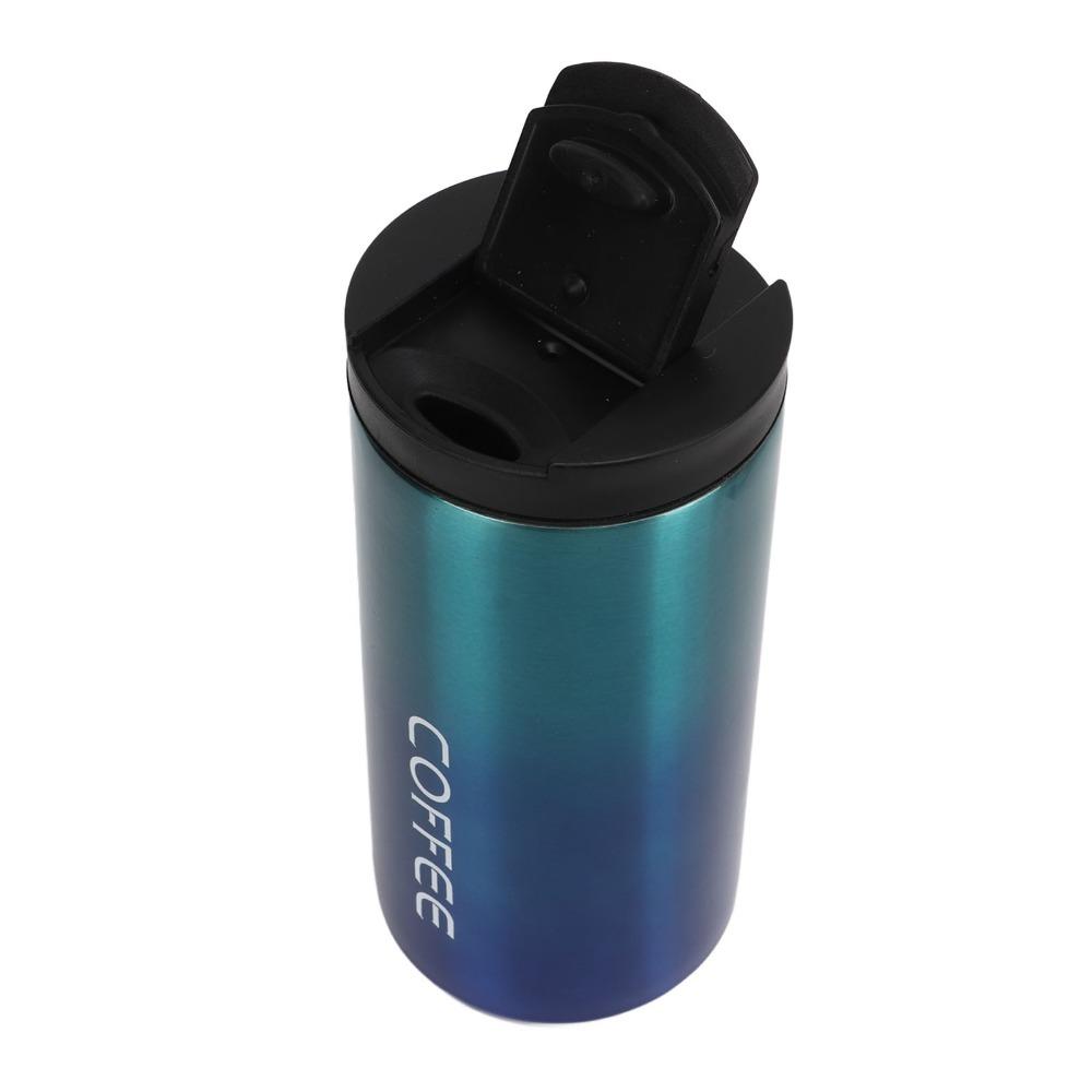 201 Shell Travel Tumbler Gradient Water Bottle Portable Insulated Coffee Mug Outdoor