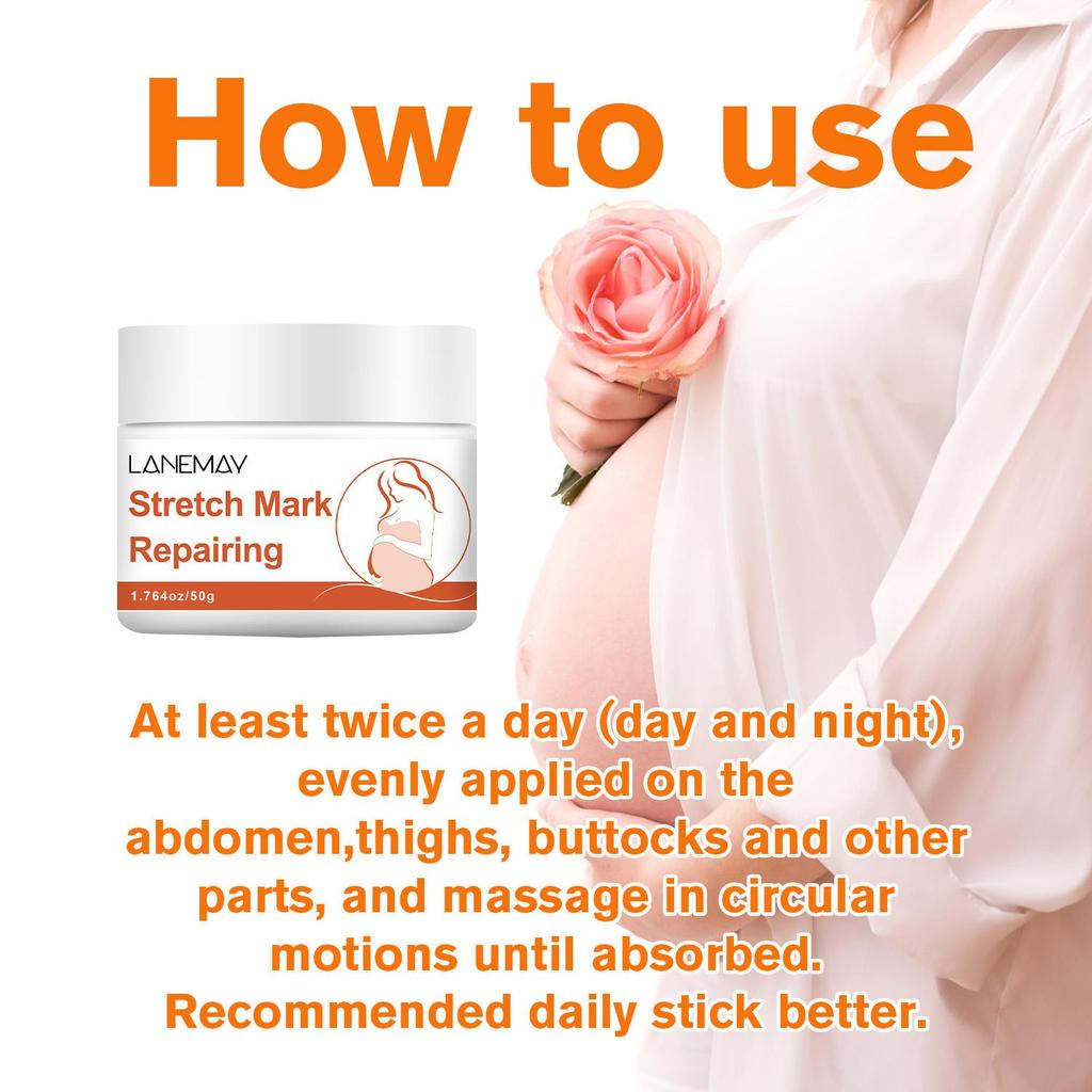 Stretch Mark Repairing-Long Lasting Skin Tenderness-Inhibit The Growth Of Striae Gravidarum-Safe To Use For Pregnant Women, 50g