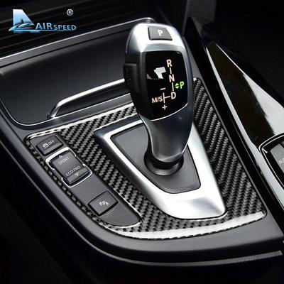 Adesivo de capa de painel de câmbio interno de fibra de carbono para BMW Série 3 F30 F34 320d 320i 328i 335i F36 428i 430i 435i Acessórios
