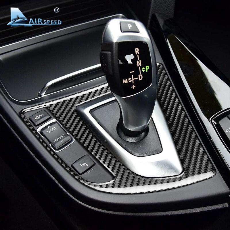 Carbon Fiber Interior Gearshift Panel Cover Sticker for BMW 3 Series F30 F34 320d 320i 328i 335i F36 428i 430i 435i Accessories