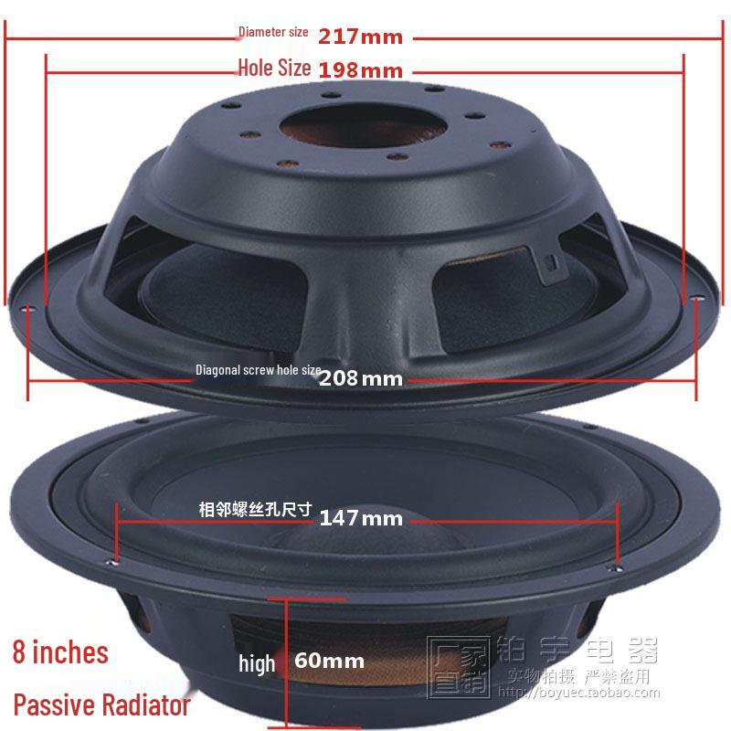 34568 Inch Passive Radiator Bass Speaker Unit