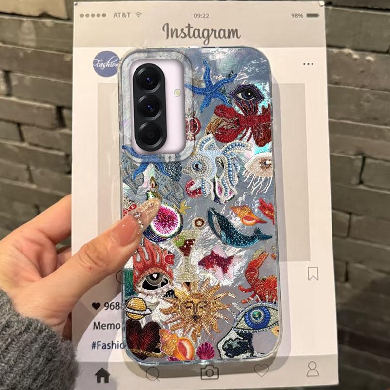 

Retro Sun Cocktail Fruit Case For Samsung Galaxy A56 A16 A17 A26 A36 A06 A07 A55 A35 A25 A54 S24 S25 Ultra S22 S23 FE Cover Samsung A25 білий