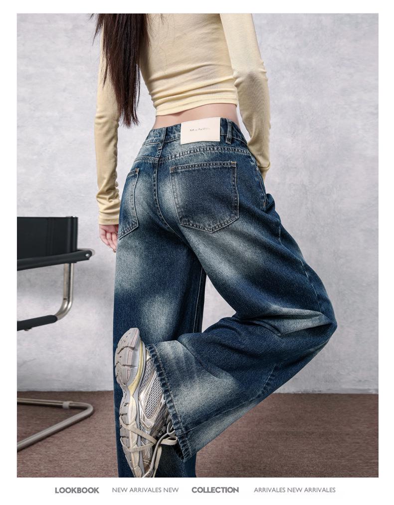 American Women's Low Waist Wide Leg Jeans - 2025 Autumn Collection