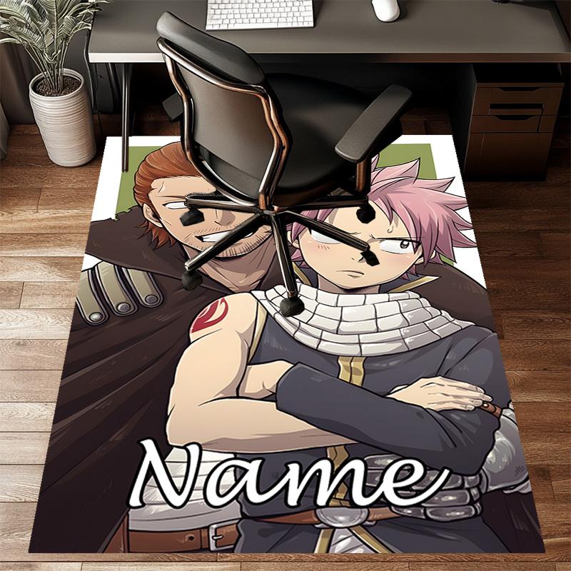 Custom Fairy Tail Mat Personalized Name, Polyester Washable Indoor Entryway Rug, Gift for Christmas, Easter, Thanksgiving Day