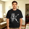 Oversized Tshirt Rocker Cat Punk Metal Rock And Roll Music Rock Cat Cotton Tshirts Novelty Tee Shirt For Unisex Summer Clothing
