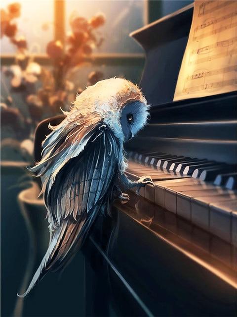 5D DIY Diamond Painting Owl Diamond Embroidery Animal Needlework Cartoon Cross Stitch Kits Mosaic Art Child Room Decor