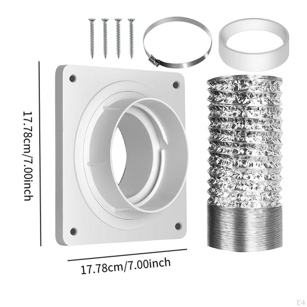 Dryer Vent Hose Connector Kit Premium Fits 4 inch Tubes Professional Adapter No
