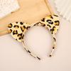 AWAYTR Plüsch-Katzenohren-Haarreif Vintage Leopardenmuster Haarreifen Niedliche Festival-Accessoires Modeband für Haare Haarreif