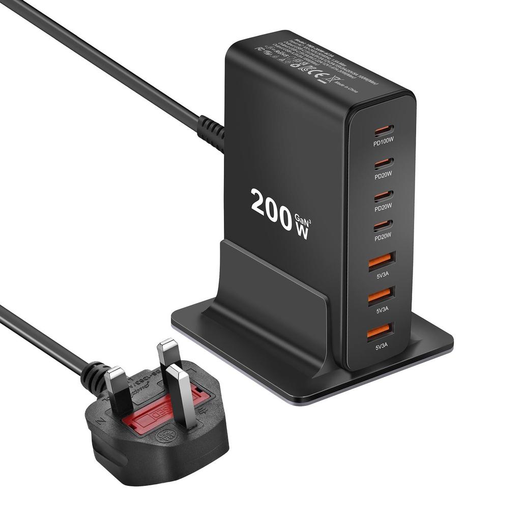 200W Multi-Port GaN Desktop Charger, KC & PSE Certified