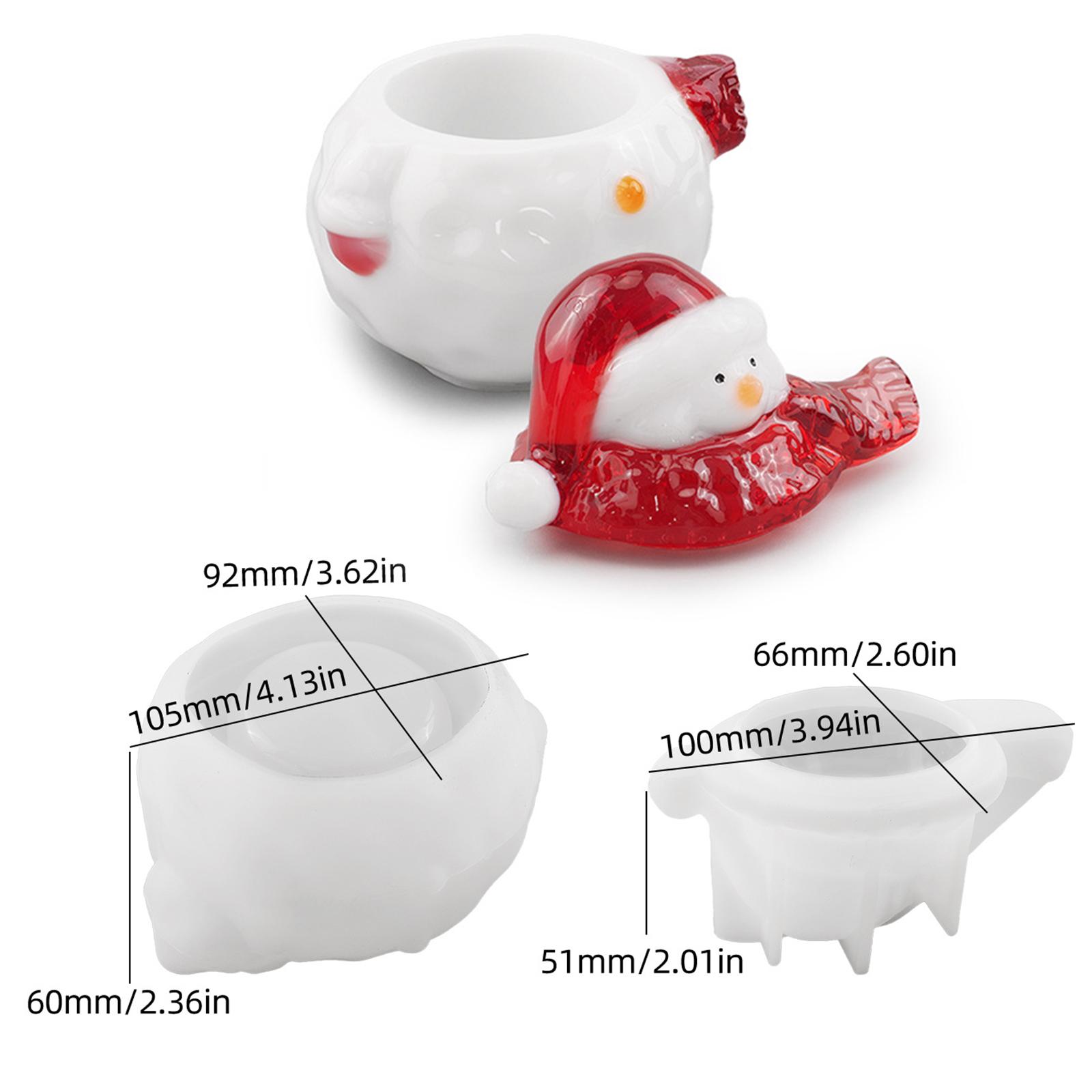 

Сделай сам рождественский снеговик коробка для хранения силиконовые формы с крышкой 3D смола литье бетон коробка для свечей контейнер для конфет домашний декор подарки