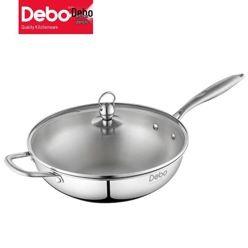 DeBao 32cm Stainless Steel Wok