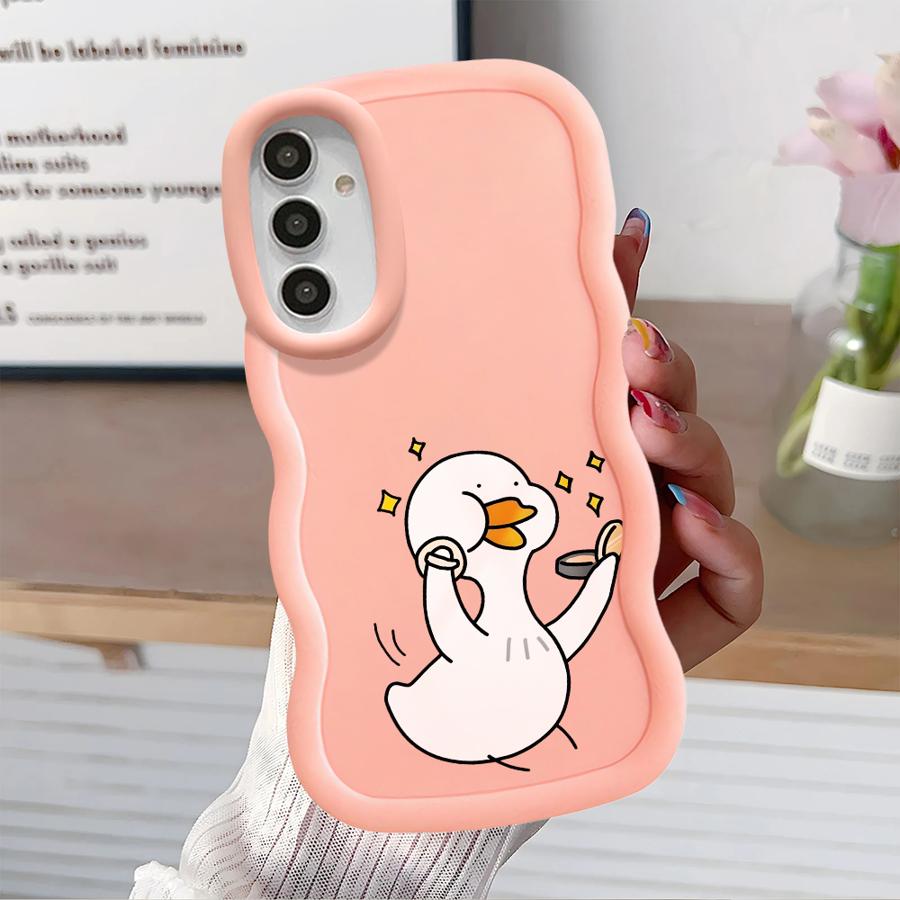 Cartoon Duck Soft Phone Cover Case for Samsung Galaxy A52 A13 A14 A11 A15 A12 A21s A16 A05 A04 A22 A06 A03 A33 A23 A53