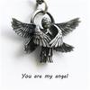1Pc Classic Angel Pendant Necklace Handmade Seraph Prayer Pendant Long Chain Necklace Men Women Jewelry Anniversary Gift