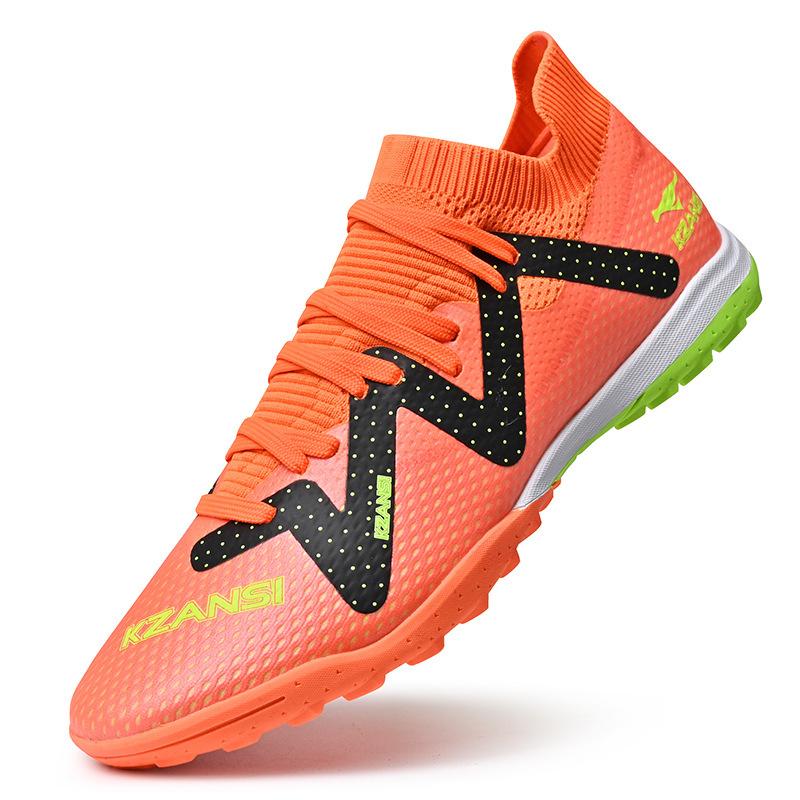 Large Size Football Shoes Men's High-top Youth Students Game Training Shoes Artificial Grass Long Broken Nails Football Shoes