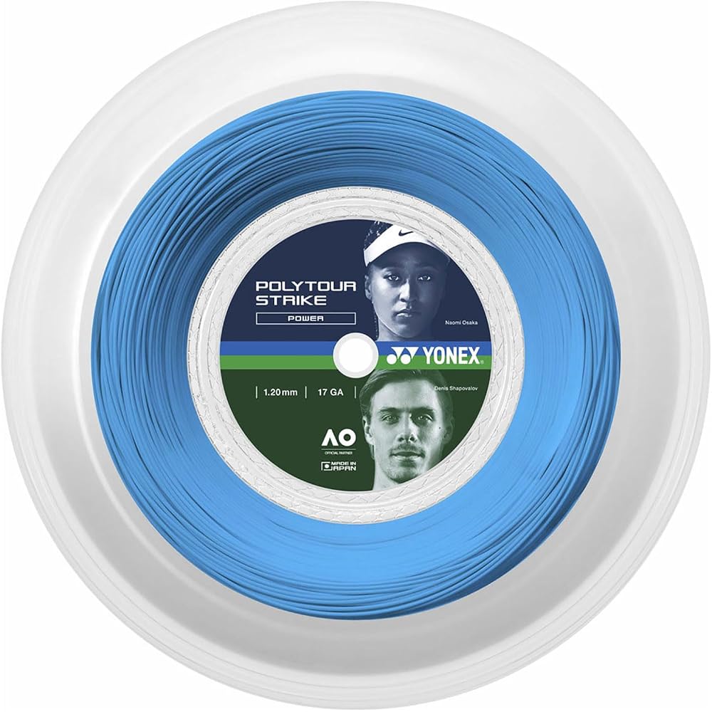 YONEX Poly Tour Strike Tennis String 120 200m Blue 1.20mm