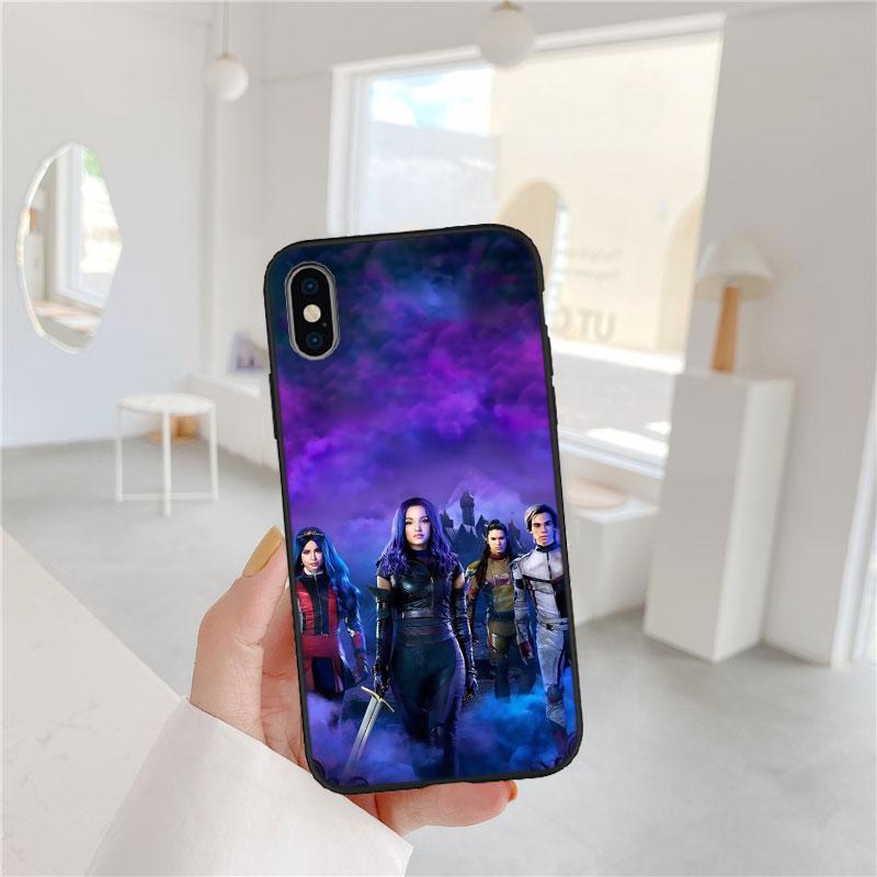 CJ33 Descendants Soft Shell Phone Case for iPhone 16 15 14 13 12 Pro Max Plus Mini