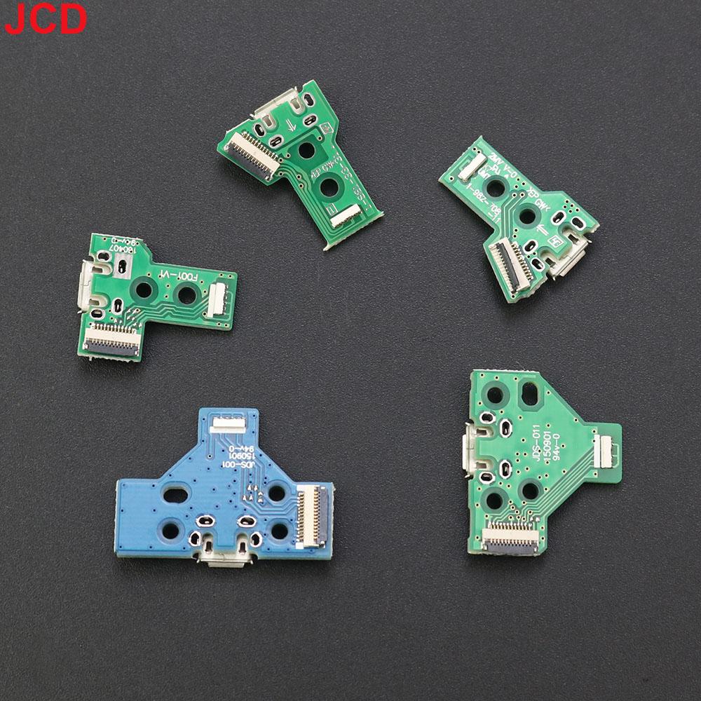 JCD 1pcs For PS4 Slim Pro Game Controller USB Charging Port Socket Circuit Board 12Pin JDS 011 030 040 055 14Pin 001 Connector