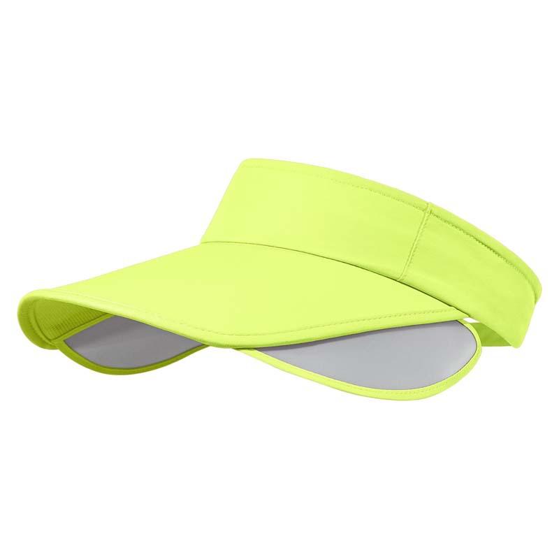 

Летняя шляпа-козырек конфетного цвета с широкими полями и открытым верхом, женская пляжная шляпа для игр, уличная защита от УФ-лучей, дышащая шляпа от солнца Adjustable флуоресцентный зеленый