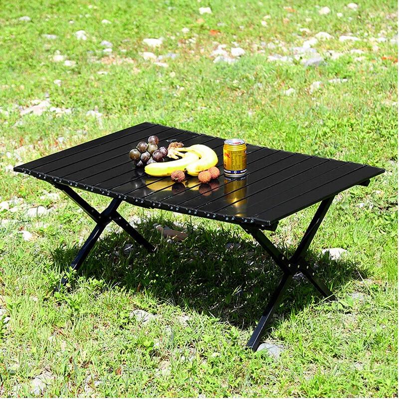 Outdoor Portable Carbon Steel Roll-Up Camping Table