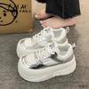 PLOVER Thick-soled Mesh Breathable Little White Shoes 2025 New Versatile Niche Sports Shoes Heightening Casual Board Shoes