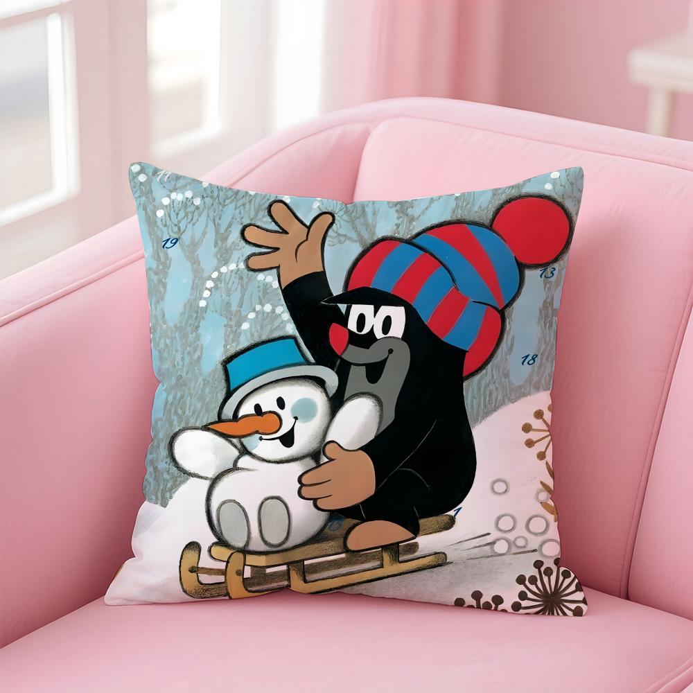 Cute Little Mole Cushion Cover Comfortable Reversible Pillow Cover Ideal for Car Sofa Bedroom & Beyond