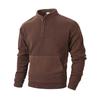 Solid Color Versatile Autumn and Winter New Slim Long-sleeved Stand-up Collar Personalized Casual Sweatshirt for Men