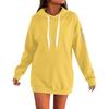 Women's Fashion Oversized Long-Sleeve Zipper Drawstring Solid Color Hooded Sweatshirt