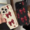 Love Heart Phone Case For Google Pixel 10 9 8 7 Pro XL 8A 7A 9Pro 7Pro 8Pro 9ProXL Silicone Red Bowknot Tie INS Fashion Cover