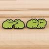 Decorative Brooch Cartoon Green Frog Design Zinc Alloy Enamel Safety Pin Bag Sweater Suit Lapel Badge Outfit Accessory