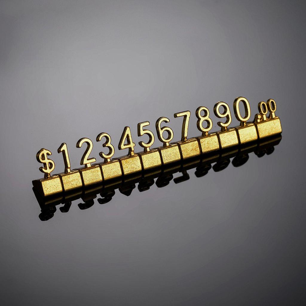 Gold Perfume Metal Currency Price Tags for Jewelry Accessories 3D Ornaments