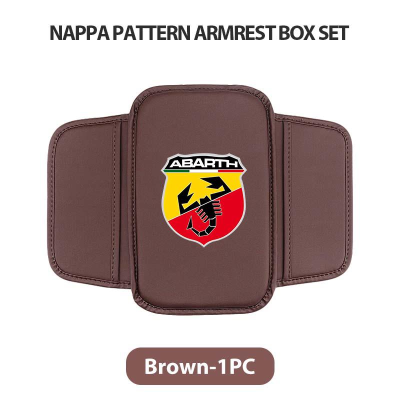 For Abarth Car Armrest Mat Center Console Leather Protection Cushion FR FIAT 500 Doblo Tipo Panda Ducato Punto Stilo